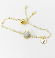 African Turquoise Bracelet in Gold or Silver, Natural African Turquoise(Jasper) Gemstone Jewelry, N6369B