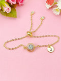 African Turquoise Bracelet in Gold or Silver, Natural African Turquoise(Jasper) Gemstone Jewelry, N6369B