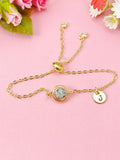 African Turquoise Bracelet in Gold or Silver, Natural African Turquoise(Jasper) Gemstone Jewelry, N6369B