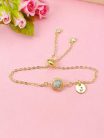 African Turquoise Bracelet in Gold or Silver, Natural African Turquoise(Jasper) Gemstone Jewelry, N6369B