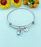 Coffee Cup Charm Bracelet Bangle, N6440B