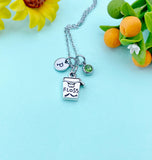 Dental Floss Charm Necklace – Hygienist Gift with Initial