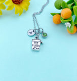 Dental Floss Charm Necklace – Hygienist Gift with Initial