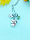 Dental Floss Charm Necklace – Hygienist Gift with Initial