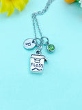 Dental Floss Charm Necklace – Hygienist Gift with Initial