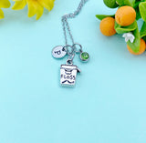 Dental Floss Charm Necklace – Hygienist Gift with Initial