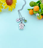 Dental Floss Charm Necklace – Hygienist Gift with Initial