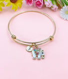Lucky Elephant Charm Bracelet, Strength Wisdom Gift, B549