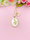 Snowdrop January Flower Necklace Birthday Gifts, Personalized Gifts, N4883