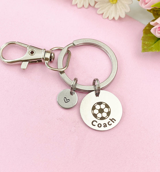 Soccer Coach Charm Keychain – Personalized Gift for Sports Mentor, D537A