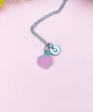 Silver Peach Charm Necklace – Dainty Fruit-Inspired Jewelry Gift, N6334S