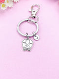 Silver Pig Charm Keychains, N6402