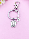 Silver Pig Charm Keychains, N6402