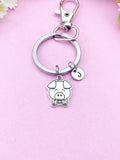 Silver Pig Charm Keychains, N6402