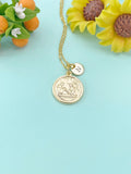 Gold Angel Baptism Charm Necklace, Baptism Jewelry Gift, N6021