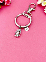 Silver Lantern Charm Necklace or Keychain, Guiding Achieve Goal Gifts Idea, N 5476M