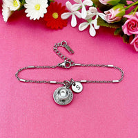 Cup and Saucer Teacup Charm Bracelet in Silver, Tea Party Gift, N811B