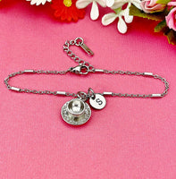 Cup and Saucer Teacup Charm Bracelet in Silver, Tea Party Gift, N811B
