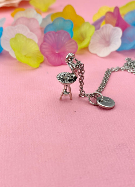 Barbecue Grill Charm Necklace – Chef Cook  Jewelry for BBQ Lovers, N6470