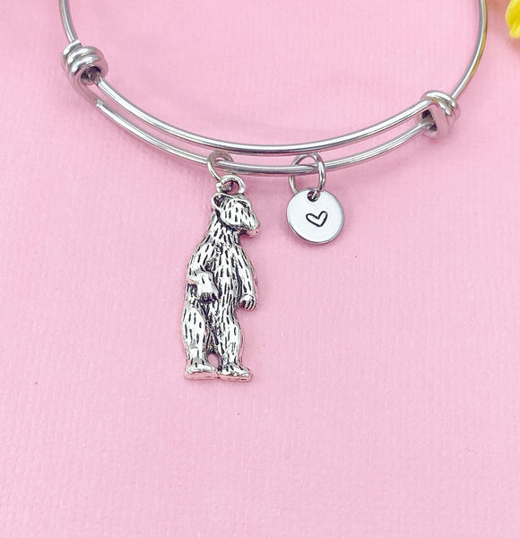 Bear Charm Bracelet – Forest Animal Jewelry Gift, N6474