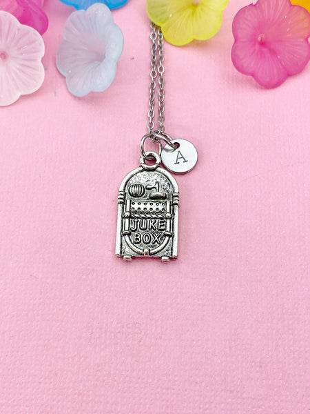 Juke Box Charm Necklace – Retro Music Jewelry for Vintage Lovers, N6476