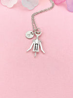 Wine Opener Necklace – Corkscrew Pendant for Sommeliers & Hosts, N6478