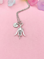 Wine Opener Necklace – Corkscrew Pendant for Sommeliers & Hosts, N6478