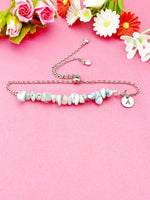 Silver Larimar Bracelet, Gold Option, Natural Larimar Gemstone Jewelry, N6117S