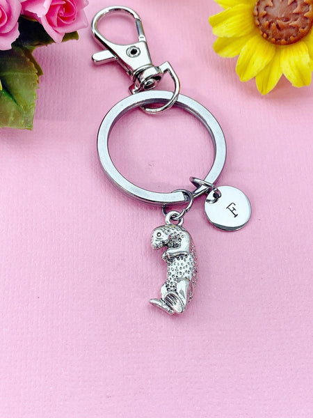 Otter Charm Keychain or Necklace in Silver, N 6394K