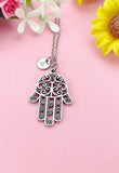 Hansa Hand Charm Necklace in Silver, N6396