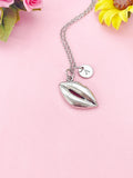 Lip Mouth Silver Charm Necklace, N6397N