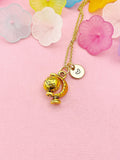 Globe Charm Necklace – Gift for Professionals, Graduates and Dreamers, N6489