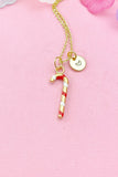 Candy Cane Charm Necklace – Gift for Career Milestones & Holiday Motivation, N6490