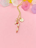Candy Cane Charm Necklace – Gift for Career Milestones & Holiday Motivation, N6490