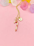 Candy Cane Charm Necklace – Gift for Career Milestones & Holiday Motivation, N6490