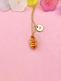 Funny Food Hot Dog Charm Necklace – Unique Gift for Entrepreneurs, Coworkers & Go-Getters, N6492