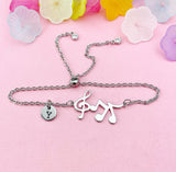 Musical Note Charm Bracelet – Gift for Music Teachers, Students & Creative Professionals, N6493