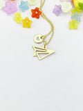 Paper Airplane Charm Necklace, N6496