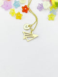 Paper Airplane Charm Necklace, N6496