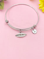 Mouth Lips Charm Bracelet in Silver, N6398B