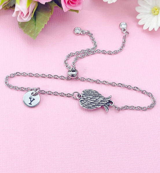 Guardian Angel Wings Charm Bracelet in Silver, N6399