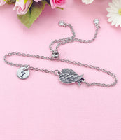 Guardian Angel Wings Charm Bracelet in Silver, N6399