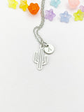 Silver Cactus Charm Necklace, N6497S