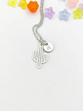 Silver Cactus Charm Necklace, N6497S