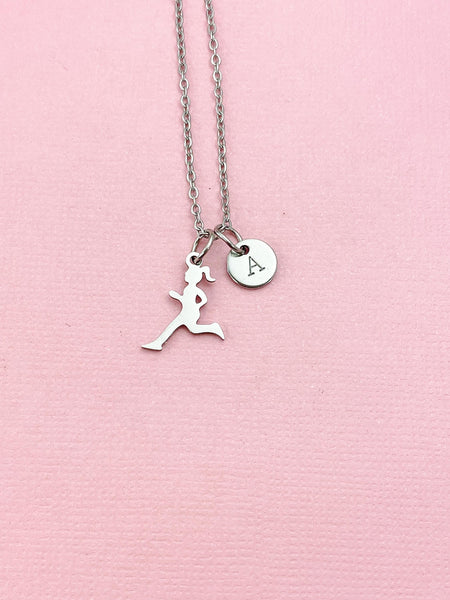 Running Athlete Charm Necklace – Strength, Progress & Dedication, N6499
