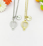 Whimsical Hot Air Balloon Charm Necklace – Adventure-Inspired Jewelry, N6504