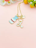 Medicine Bottles Stethoscope Charm Necklace – Medical Jewelry Gift for Nurses, Doctors, Pharmacists & Healthcare Workers, N6508