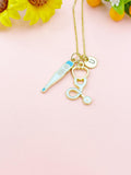 Thermometer Stethoscope Charm Necklace – Medical Jewelry Gift for Nurses, Doctors, EMTs & Healthcare Workers, N6509