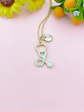 Stethoscope Charm Necklace – Medical Jewelry Gift for Nurses, Doctors, EMTs & Healthcare Workers, N6513