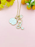 Anatomy Human Brain Stethoscope Charm Necklace – Medical Jewelry Gift for Neurologists, Nurses, Doctors & Healthcare Workers, N6516